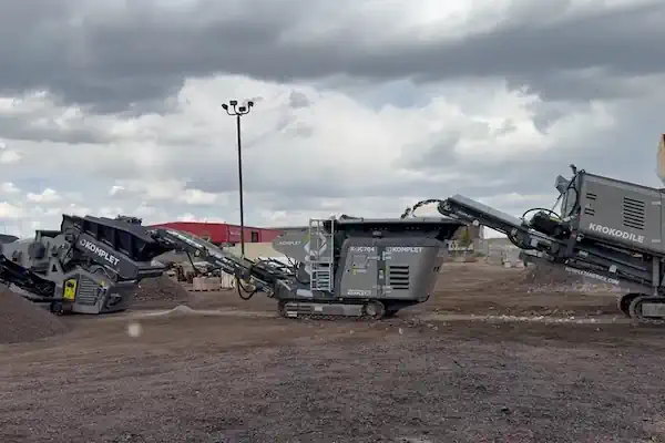 Concrete crushers in action