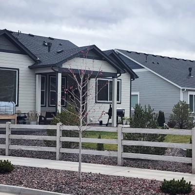 37 Another Residence With Concrete Split Rail And Wire Mesh Fence