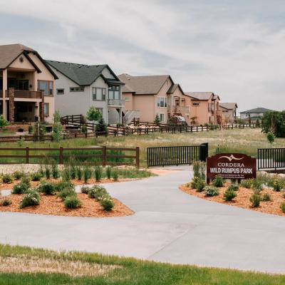 Concrete Split Rail Fencing in Cordera Sub-Division