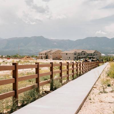 Concrete Split Rail Fencing installed in Northfork